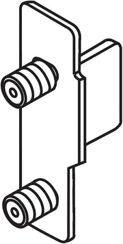 Standard front fixing bracket for 320N METABOX Press-in Nickel