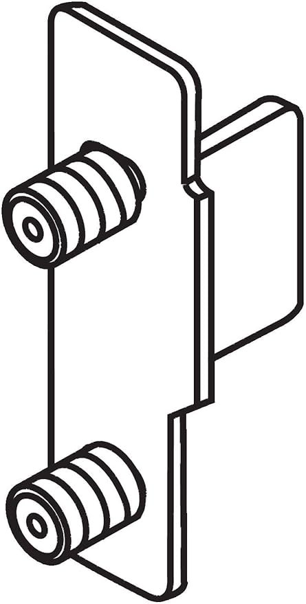 Standard front fixing bracket for 320N METABOX Press-in Nickel