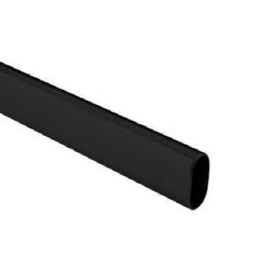 Oval Closet Tube 30 x 15 x 0.8 mm 10 x Bag MATT BLACK
