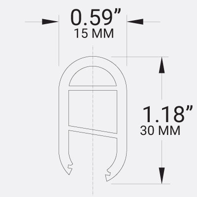 CAP ALUMINIUM FOR OVAL TUBE