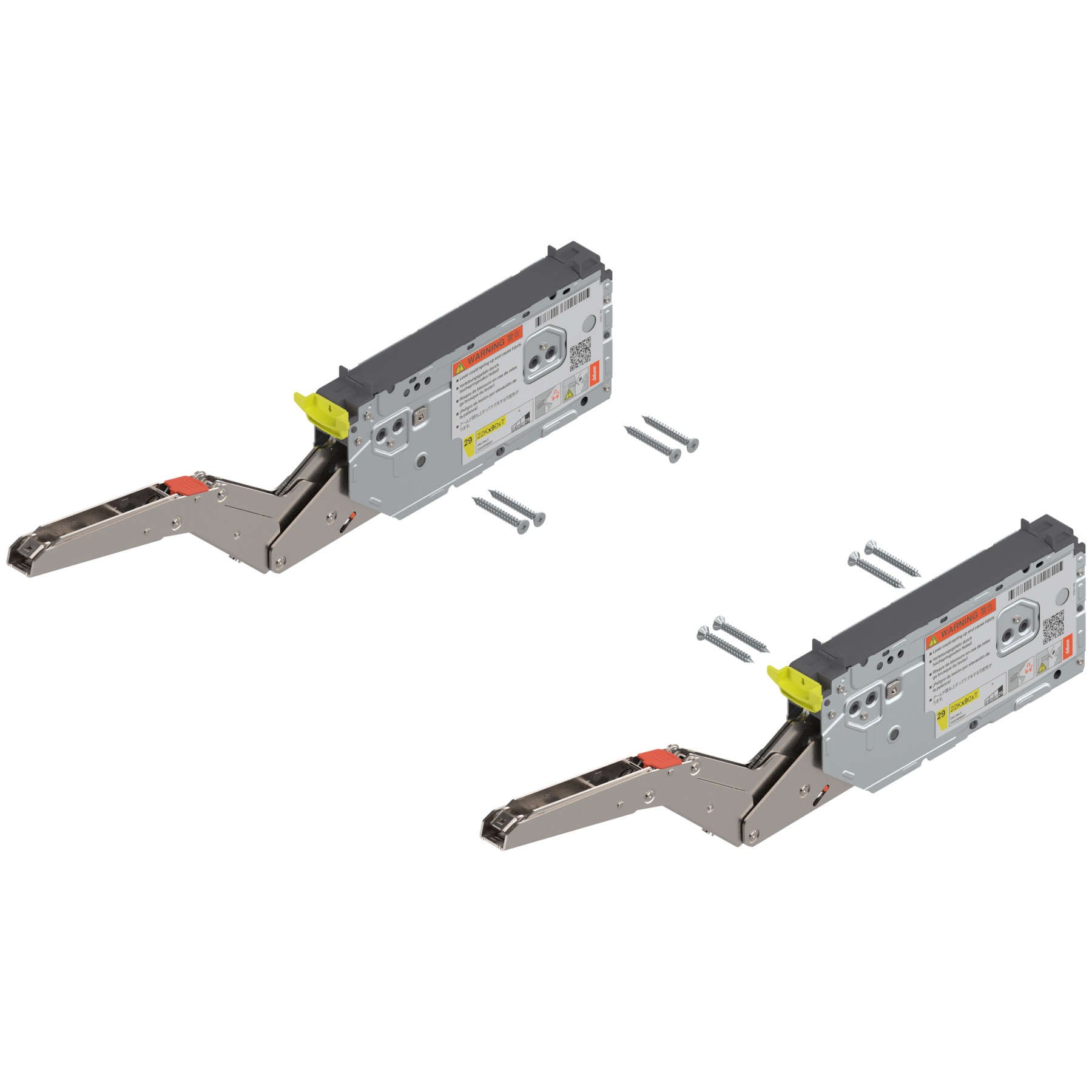 TIP-ON for AVENTOS HK Lift mechanism Zinc-Plated Power Factor Range 350-792