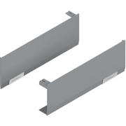 Cover cap set AVENTOS HF/HS/HL top, plain, right+left+Light gray/stainless steel brushed