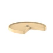 28 in Almond Polymer Kidney Lazy Susan, Single Almond  28 in (711 mm) W x 28 in (711 mm) D x 1.83 in (46 mm) H