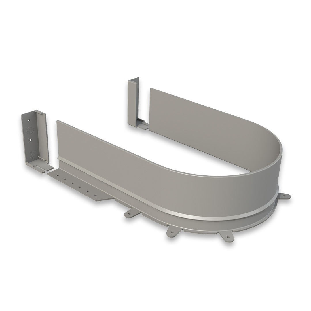 SYPHON FLEX VOLPATO FOR UNDERSINK DRAWER 16MM BOTTOM 27" L X 2-1/2" H GREY