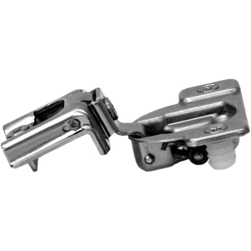 COMPACT hinge 1-3/8", 107Â°, with spring, mounting plate: screws, hinge cup: press-in