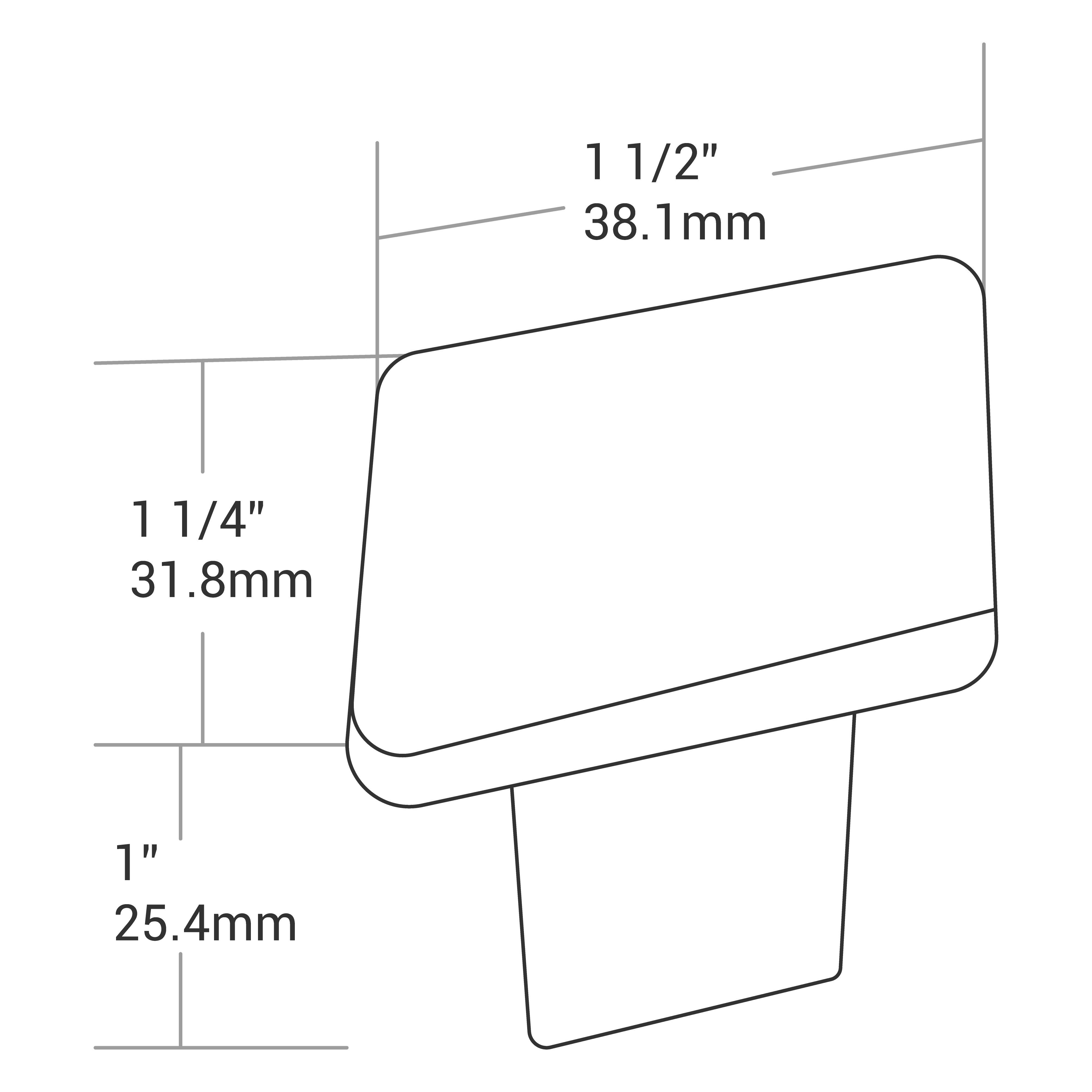 Knob - Diamond 1-1/2" x 1-1/4" x 1" (Height)