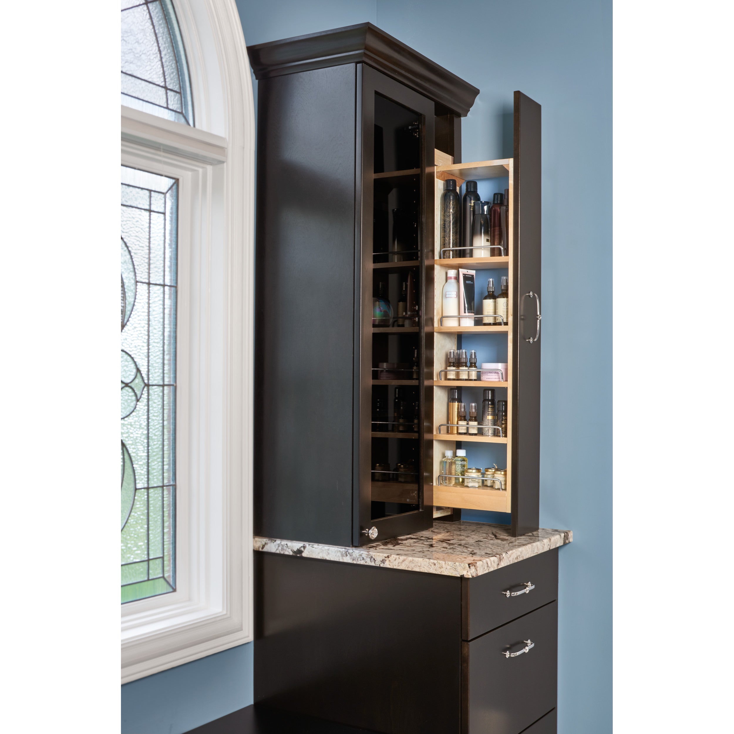 6 in. W x 42 in. H Pull-Out Between Cabinet Wall Filler w/Soft-Close Natural  6 in (152 mm) W x 11.13 in (283 mm) D x 42 in (1067 mm) H