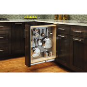 8 in Stainless Steel Base Cabinet Organizer w/Soft-Close Natural  8 in (203 mm) W x 21.65 in (550 mm) D x 25.5 in (648 mm) H