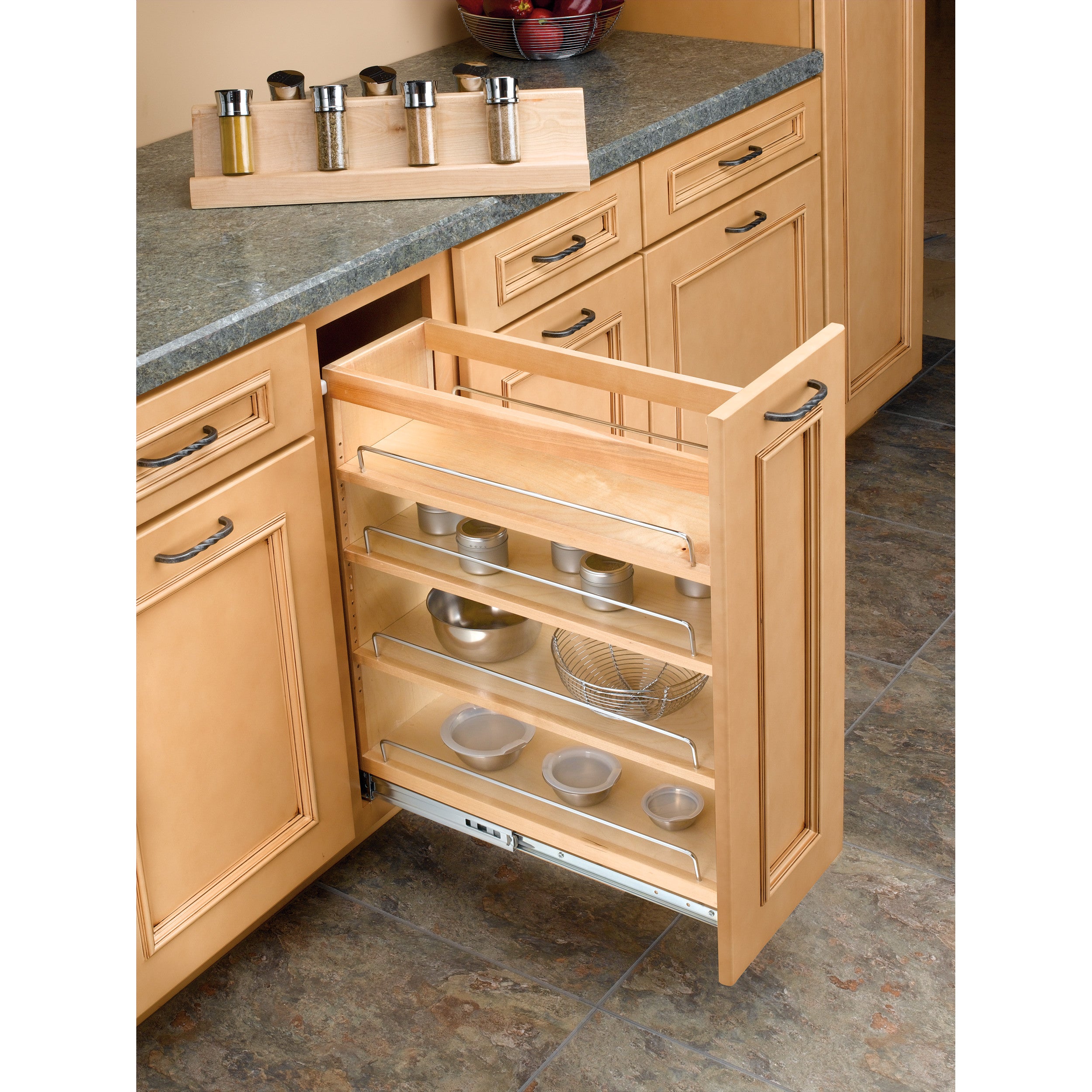 5 in Spice Rack Insert for 448-BCBBSC-5C Natural  7 in (178 mm) W x 19.44 in (494 mm) D x 4.87 in (124 mm) H