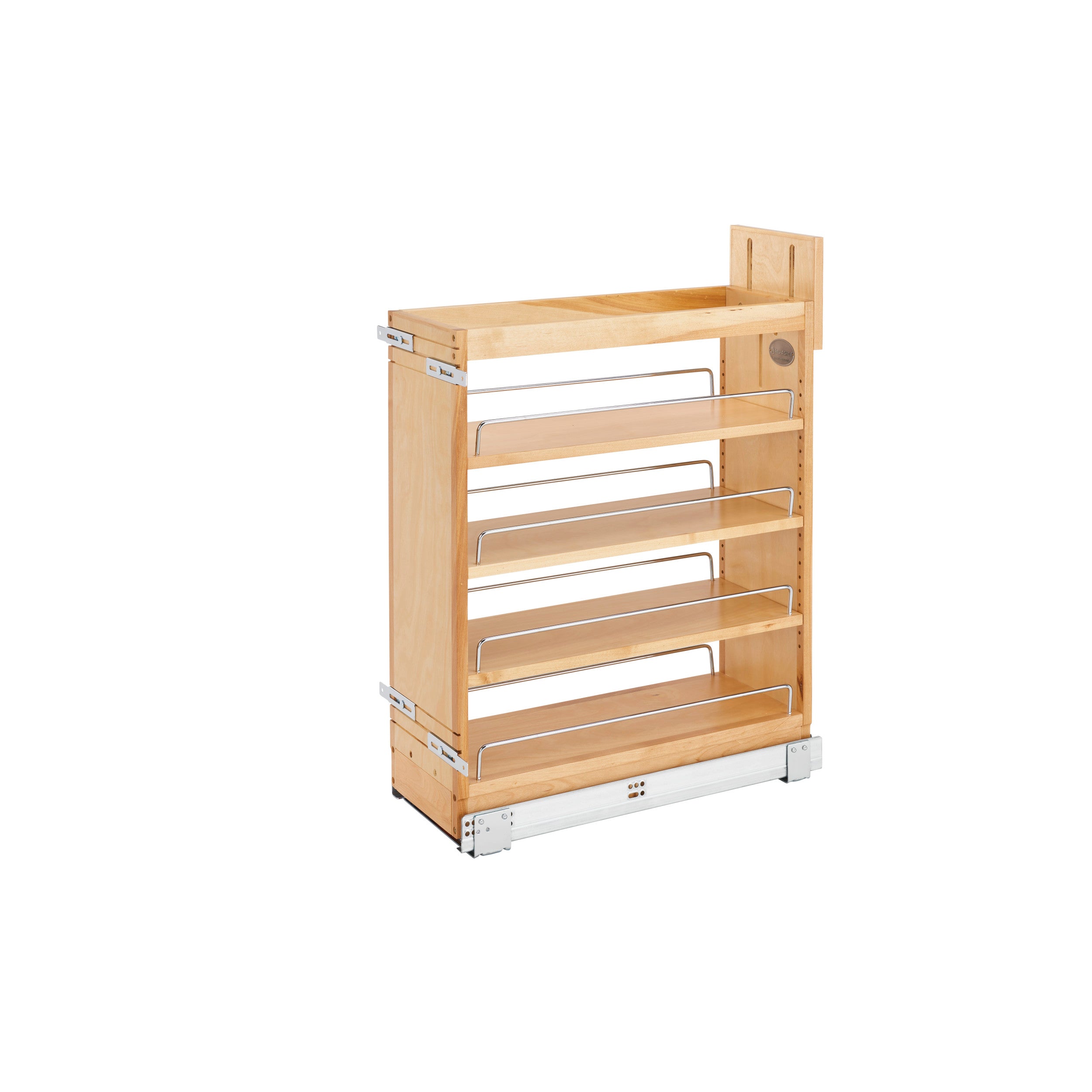8 in Base Cabinet Organizer Soft-Close Natural  8.75 in (222 mm) W x 21.63 in (549 mm) D x 25.5 in (648 mm) H
