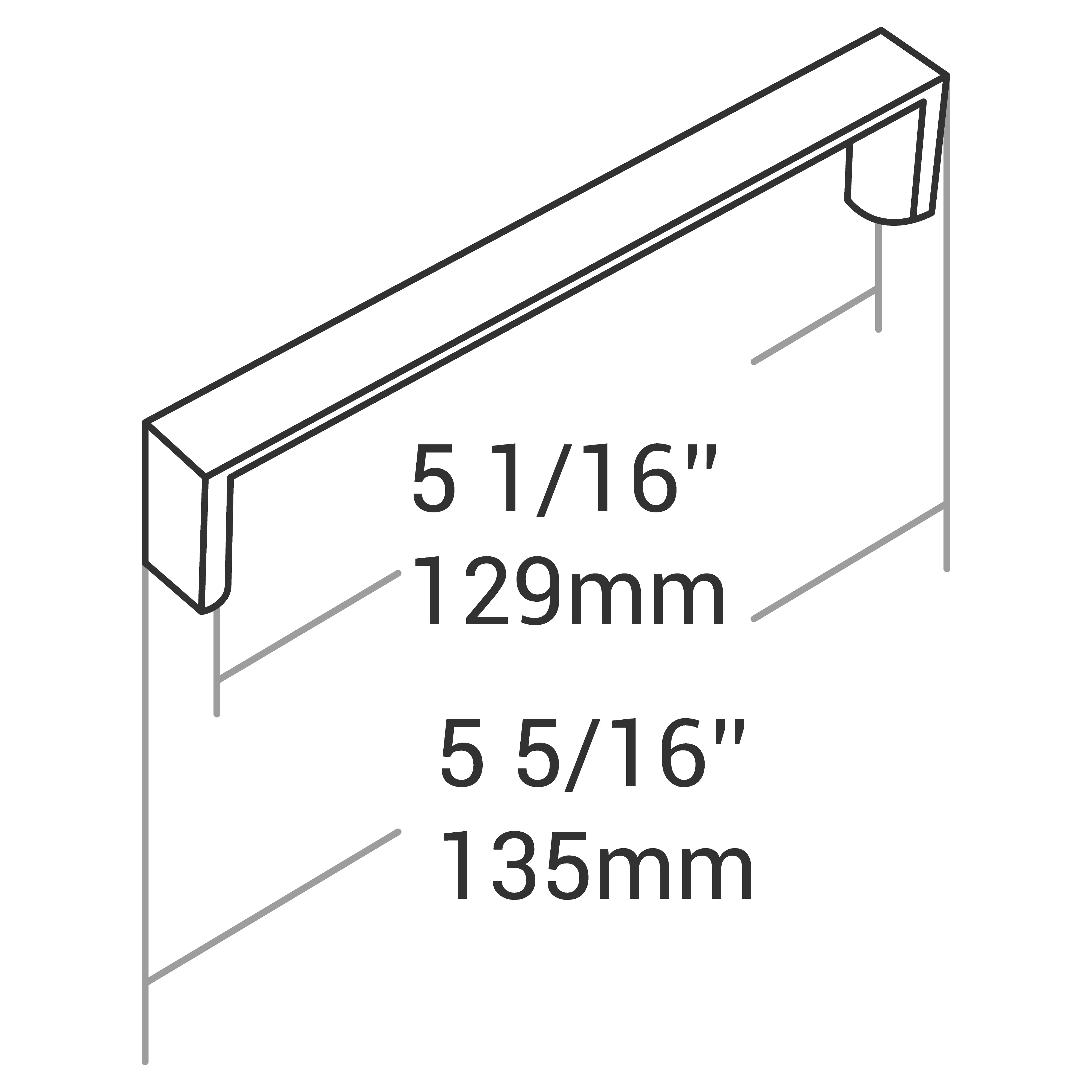 HANDLE BRUSHED NICKEL 128MM