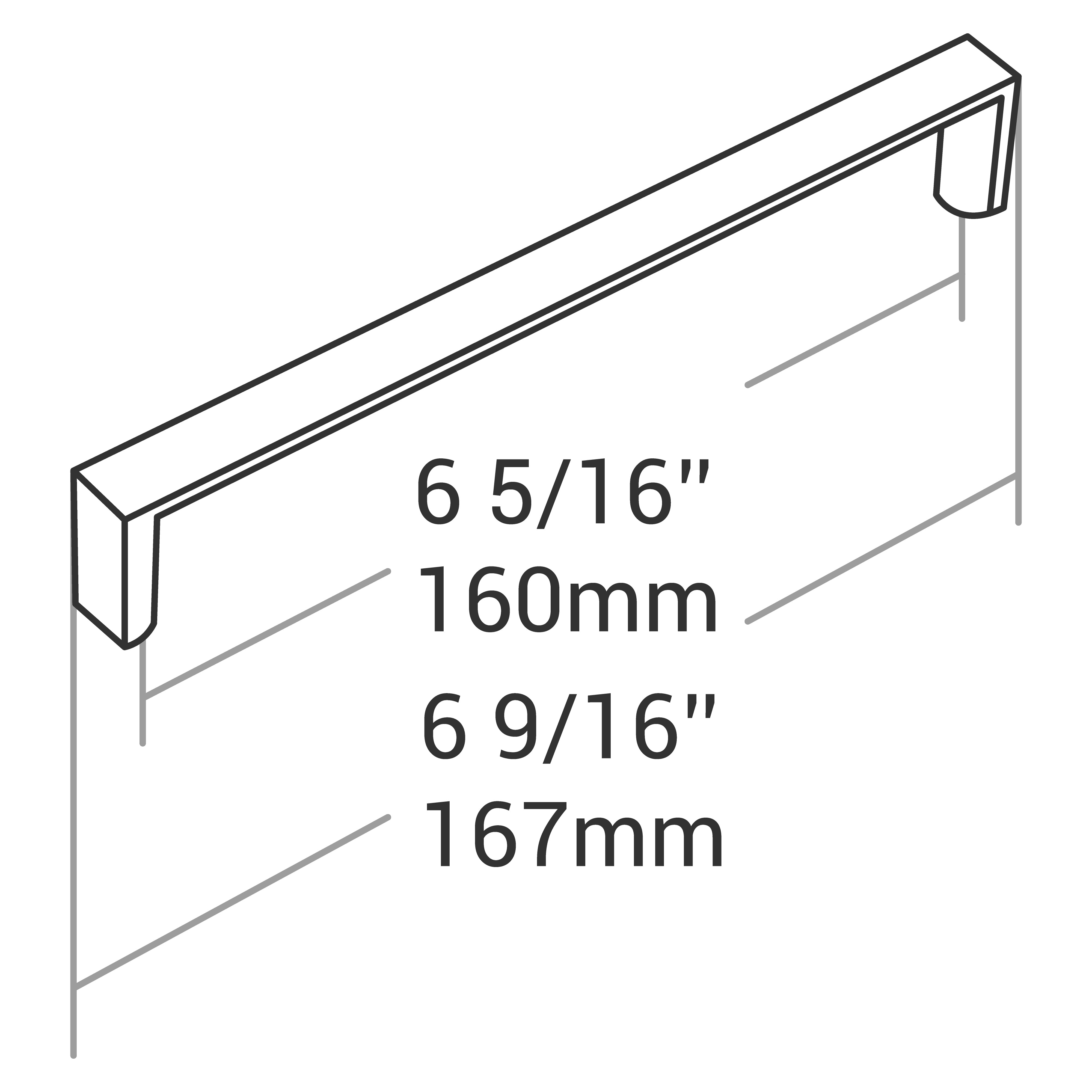 HANDLE MATT BLACK 160MM
