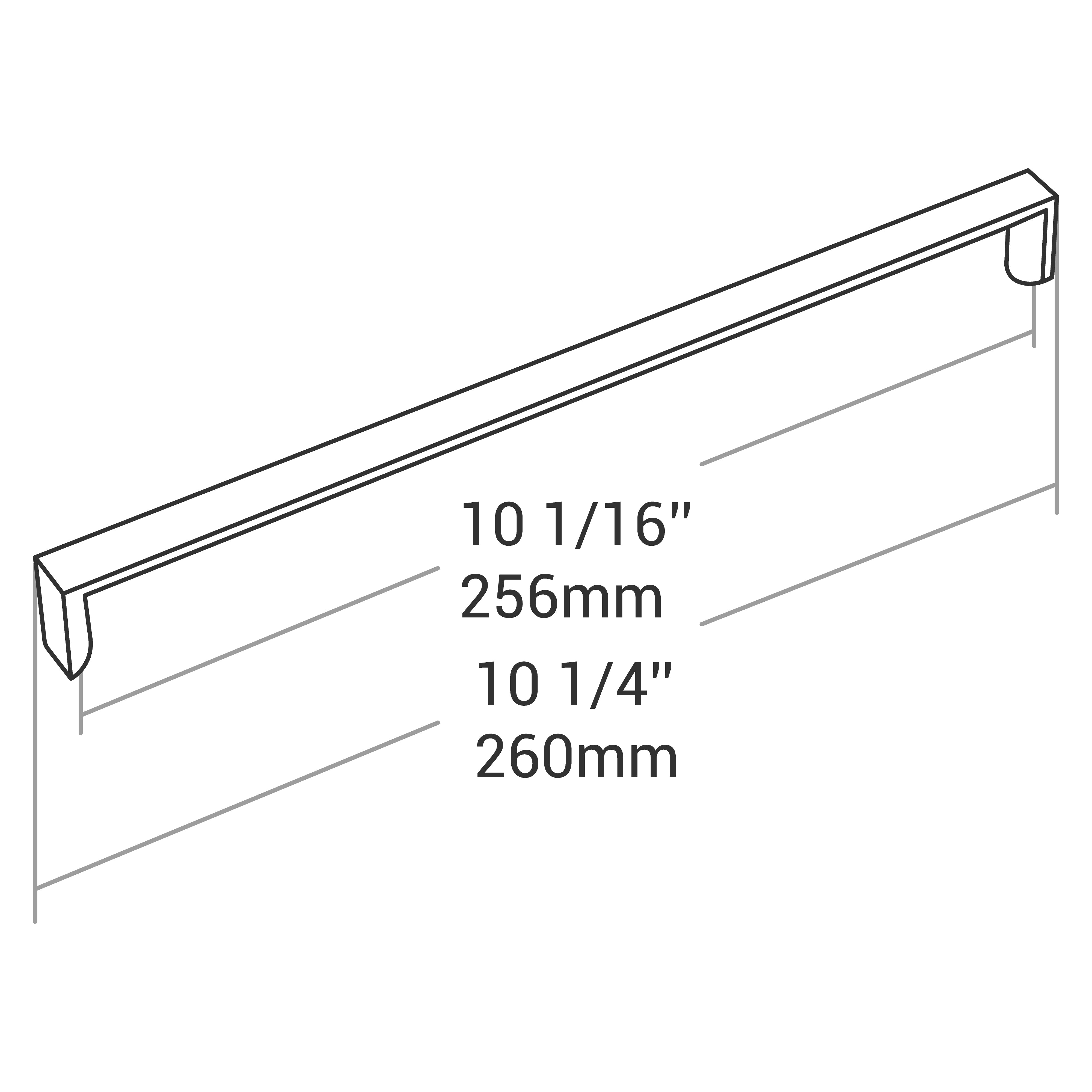 HANDLE BRUSHED NICKEL 256MM