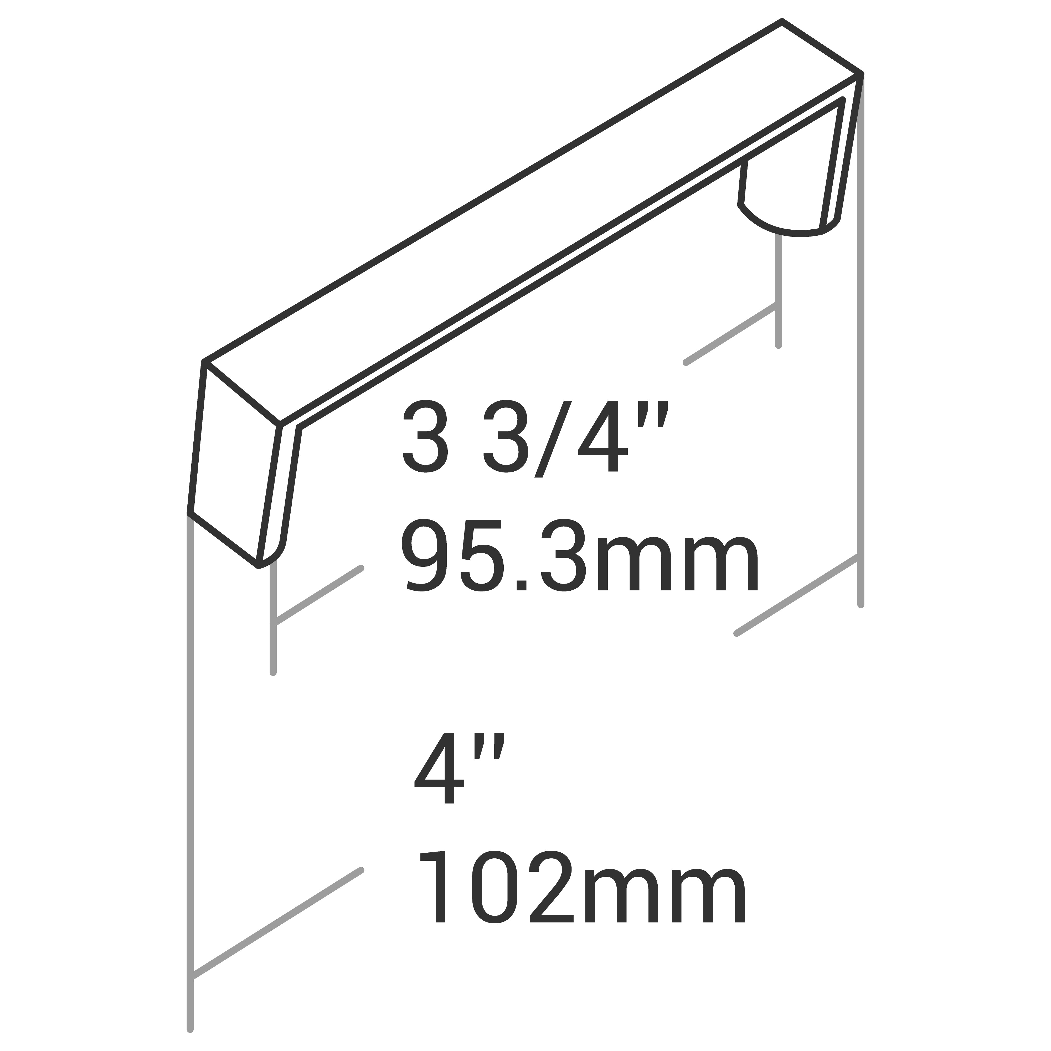 HANDLE MATT BLACK 96MM