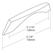 Handle Zinc C/C 128mm, O/A 156mm Brush Ni