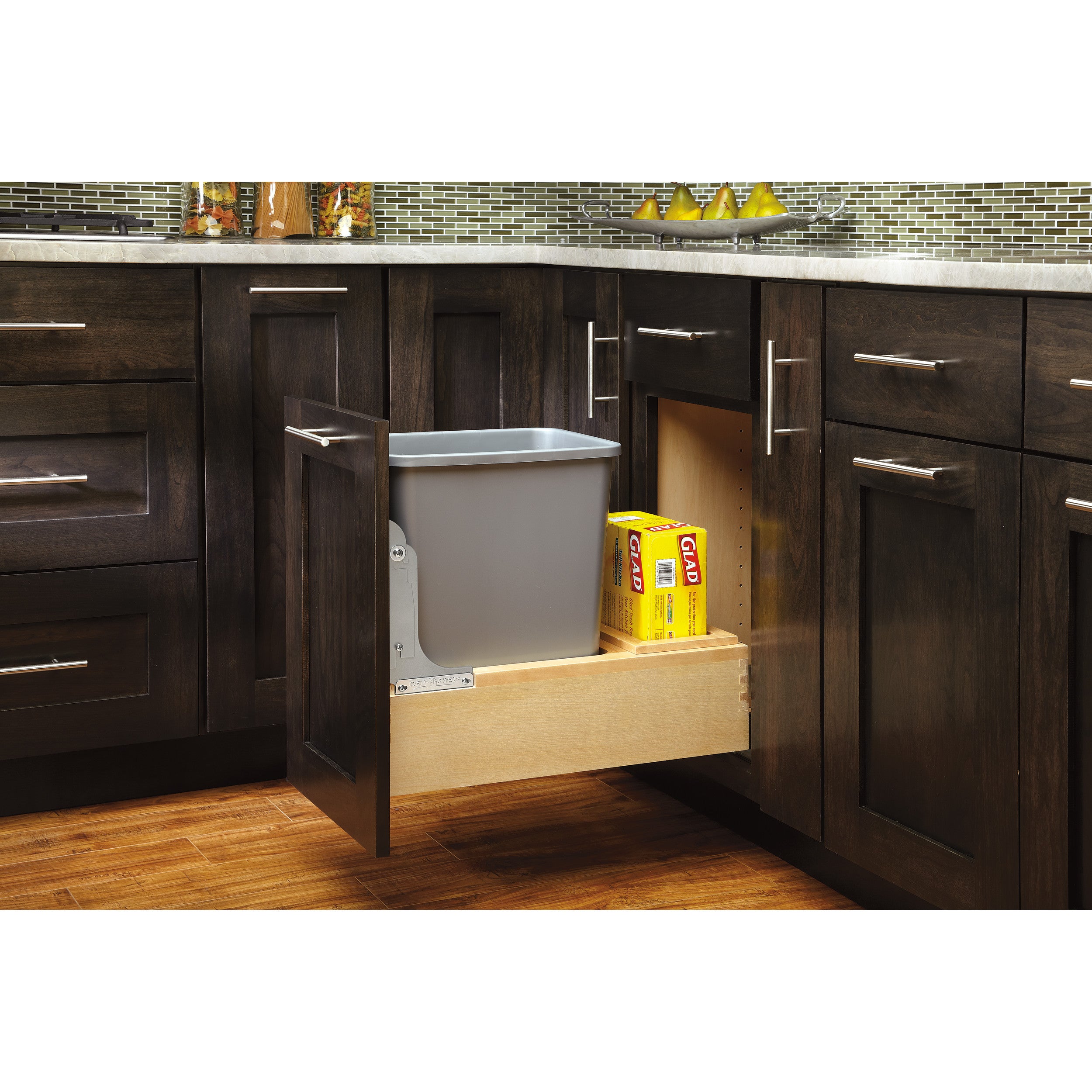 35 Qrt Pull-Out Waste Container Natural  12 in (305 mm) W x 21.75 in (552 mm) D x 19.25 in (489 mm) H