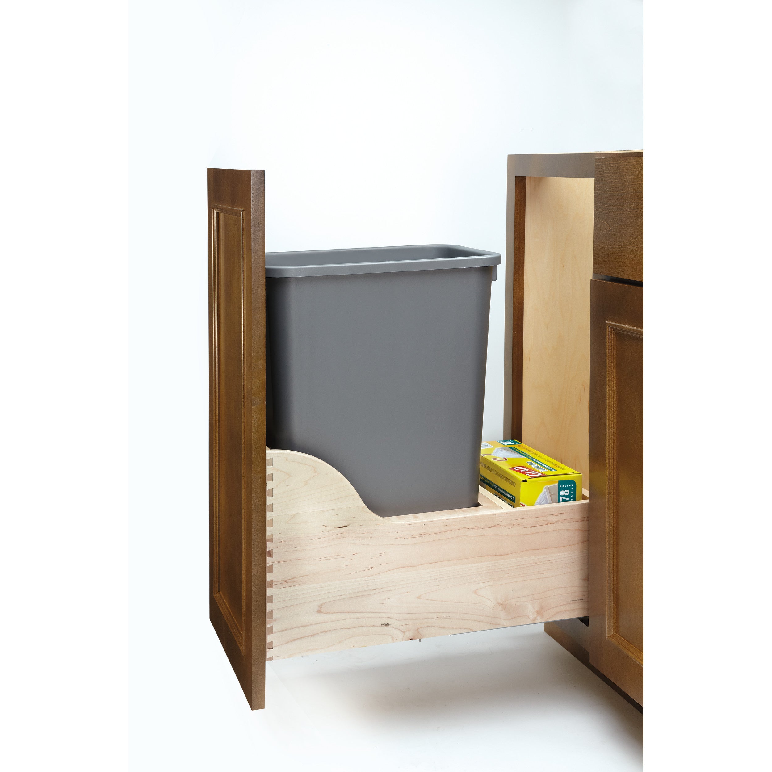 50 Qrt Pull-Out Waste Container Natural  12 in (305 mm) W x 21.75 in (552 mm) D x 23.38 in (594 mm) H