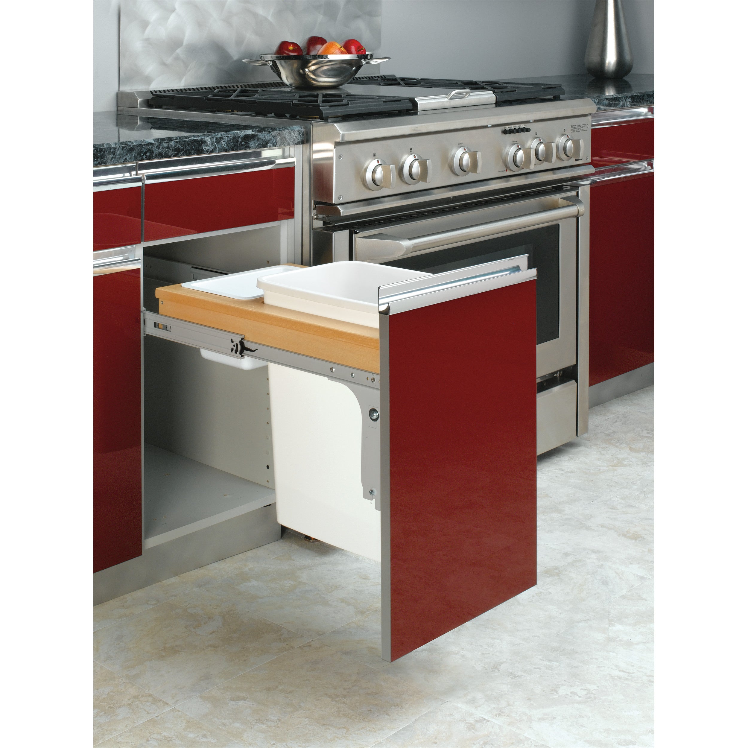 35 Qrt Top mount Waste Container (Full-access) Natural  13.5 in (343 mm) W x 22.75 in (578 mm) D x 17.88 in (454 mm) H