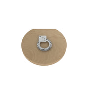 22 in Wood D-Shape Lazy Susan w/Swivel Bearing Natural  22 in (559 mm) W x 22 in (559 mm) D x 2.38 in (60 mm) H