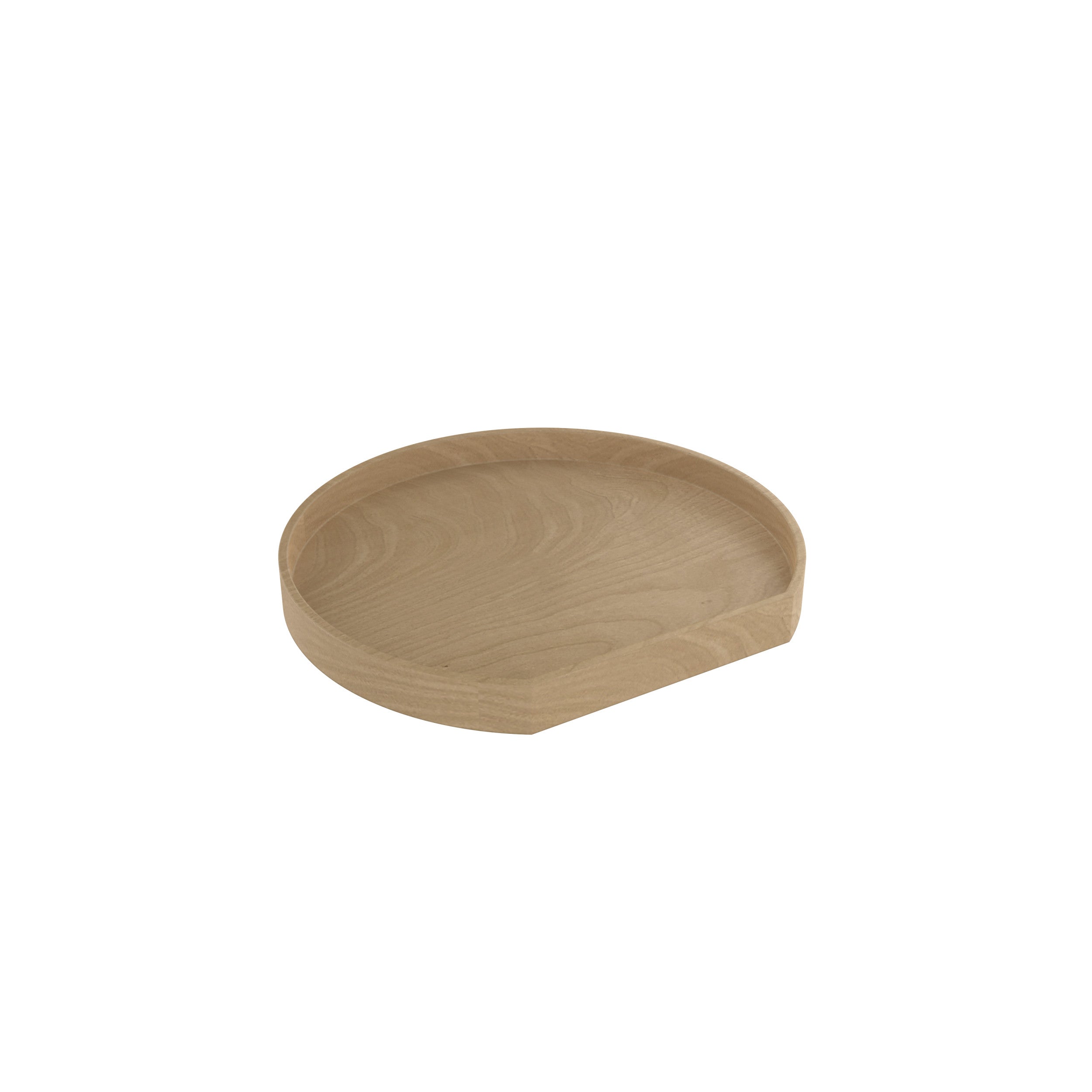 22 in Wood D-Shape Lazy Susan w/Swivel Bearing Natural  22 in (559 mm) W x 22 in (559 mm) D x 2.38 in (60 mm) H