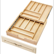21 in Tiered Cutlery Drawer Natural  20.5 in (521 mm) W x 21 in (533 mm) D x 3.75 in (95 mm) H