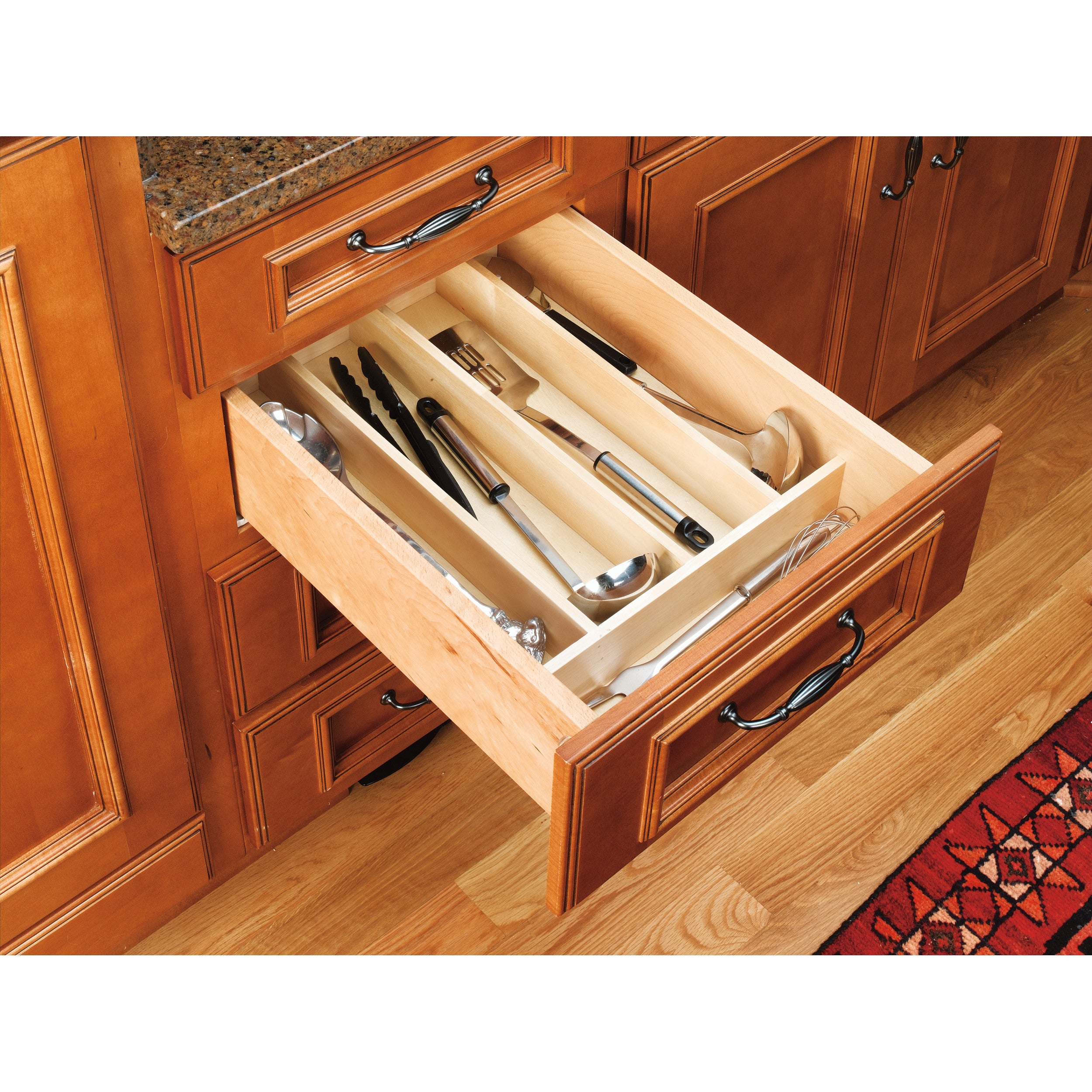 18.5 in Tall Wood Utility Tray Insert Natural  18.5 in (470 mm) W x 22 in (559 mm) D x 2.88 in (73 mm) H