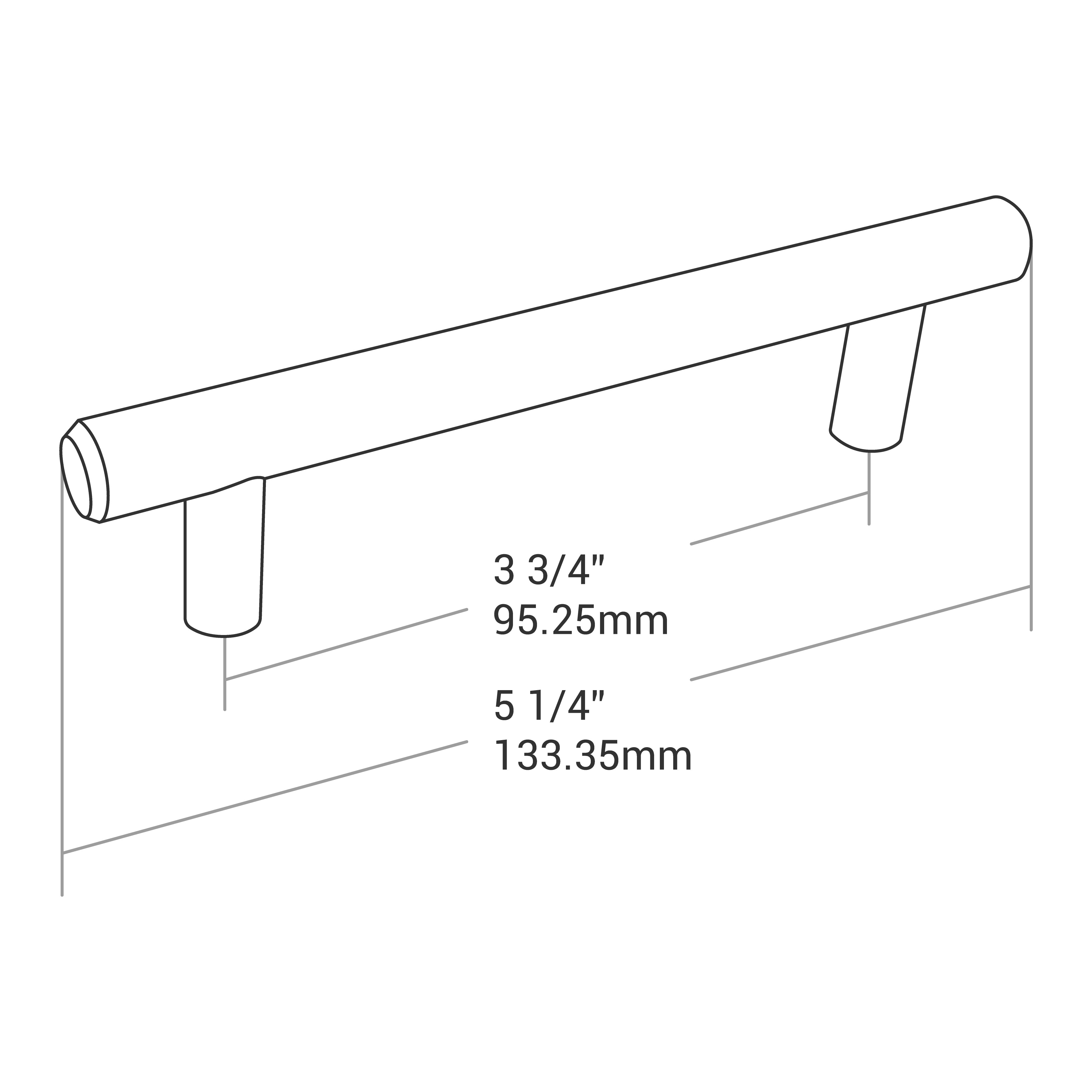 Handle Steel Bar C/C 3-3/4" O/A 5-1/4"