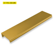 HANDLE FINGER TIP O/A 230MM SATIN BRASS