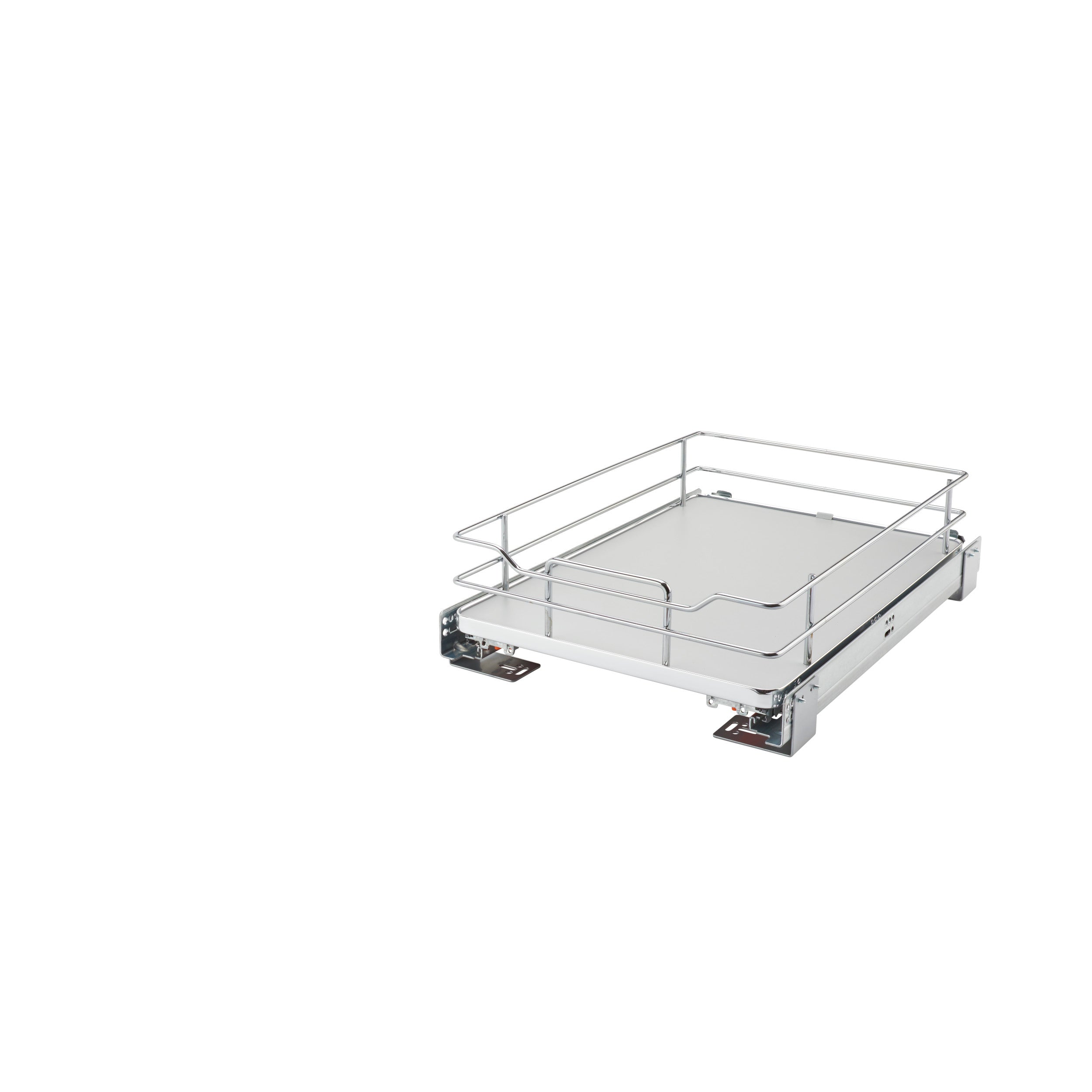 15 in Solid Bottom Pullout Baskets w/Soft-Close Gray  14.3 in (363 mm) W x 21.75 in (552 mm) D x 5.6 in (142 mm) H
