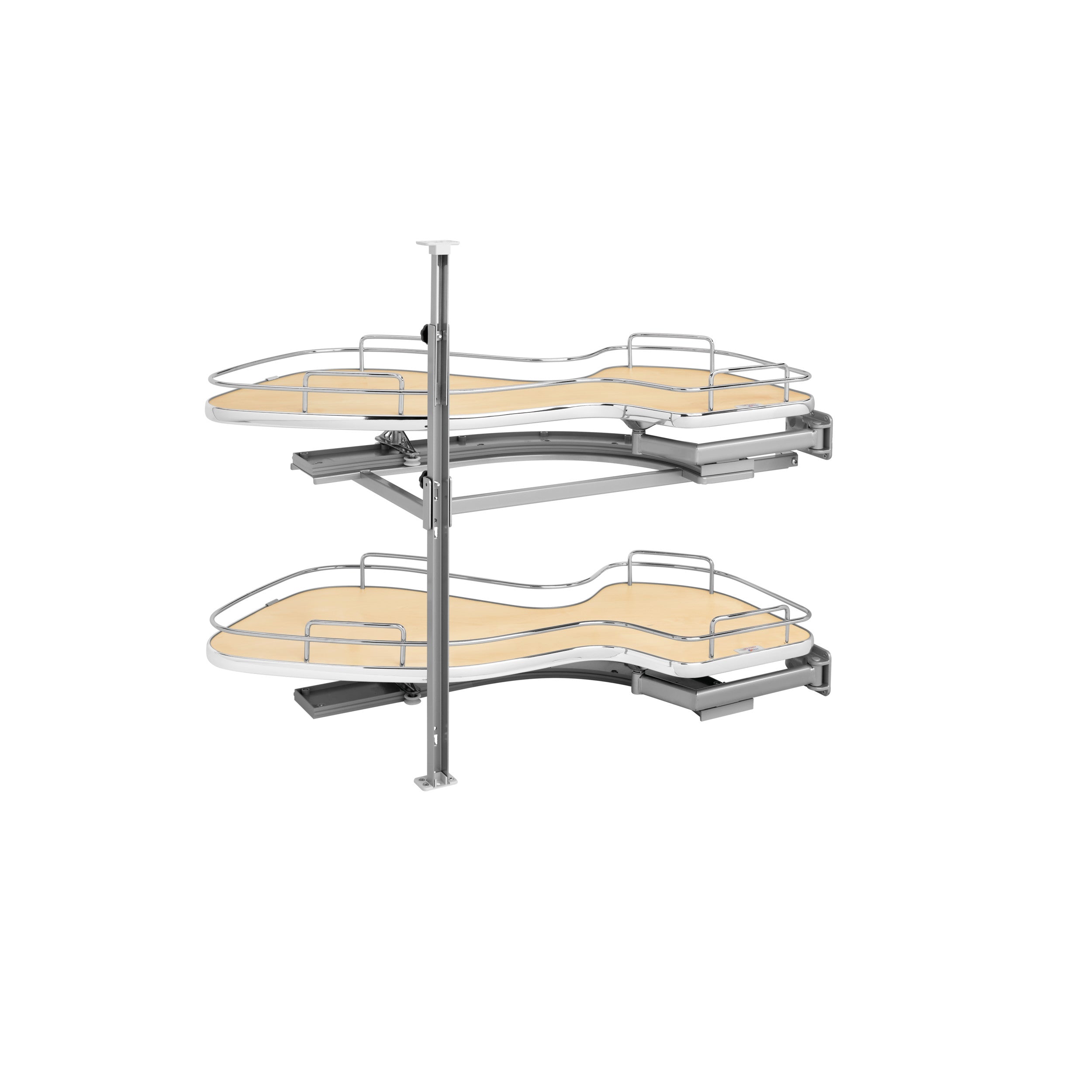 15 in Two-Tier Organizer for a Blind Left Natural  33 in (838 mm) W x 21.88 in (556 mm) D x 24.44 in (621 mm) H