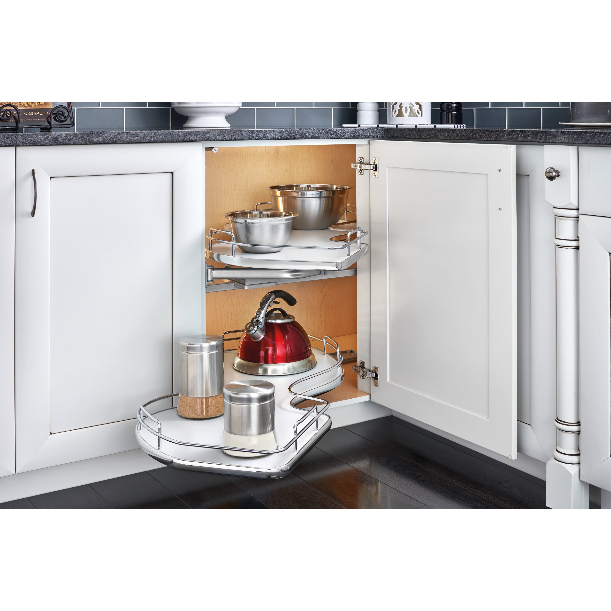 18 in Two-Tier Organizer for a Blind Right Gray  37.63 in (956 mm) W x 21.56 in (548 mm) D x 24.44 in (621 mm) H