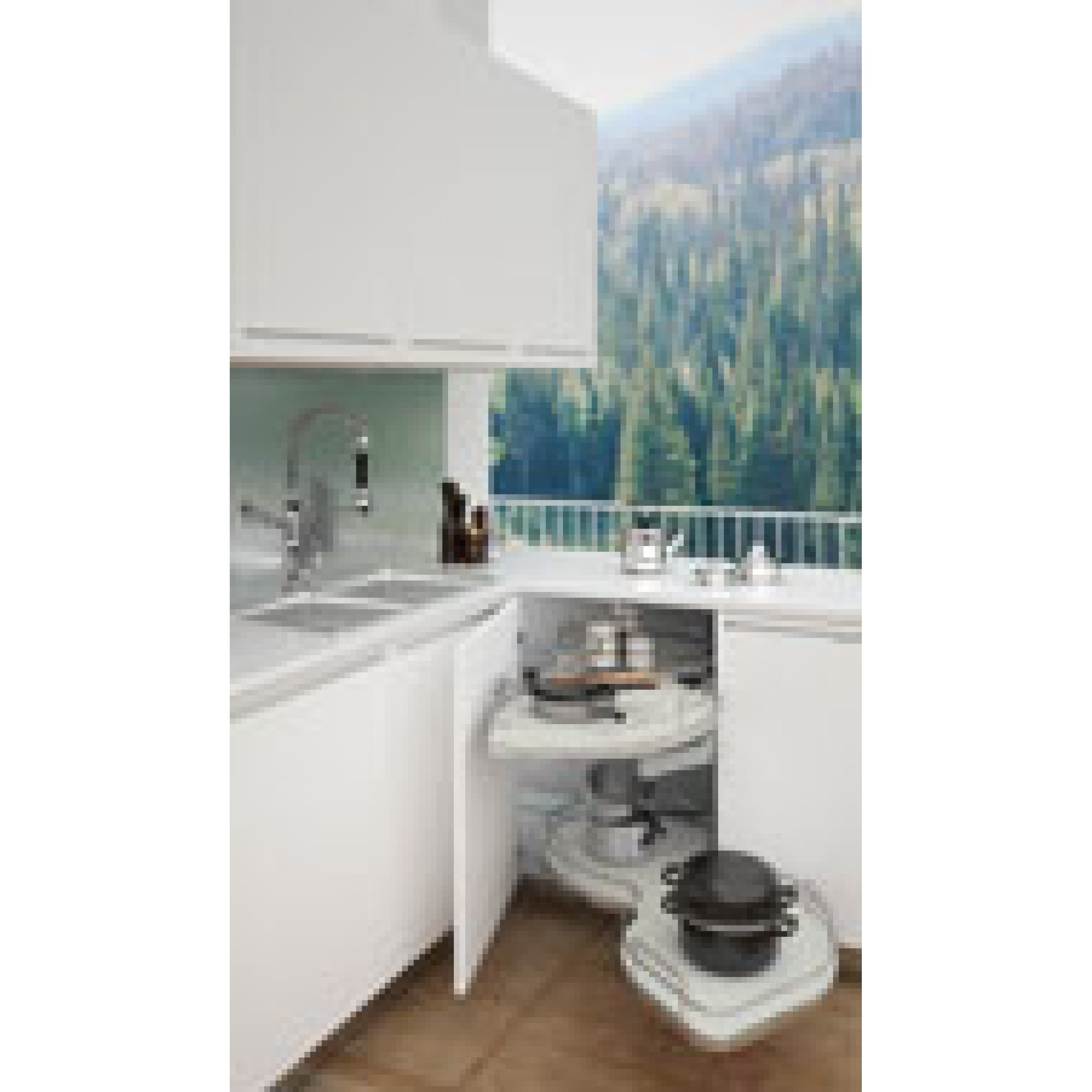 18 in Two-Tier Organizer for a Blind Left Gray  37.63 in (956 mm) W x 21.56 in (548 mm) D x 24.44 in (621 mm) H