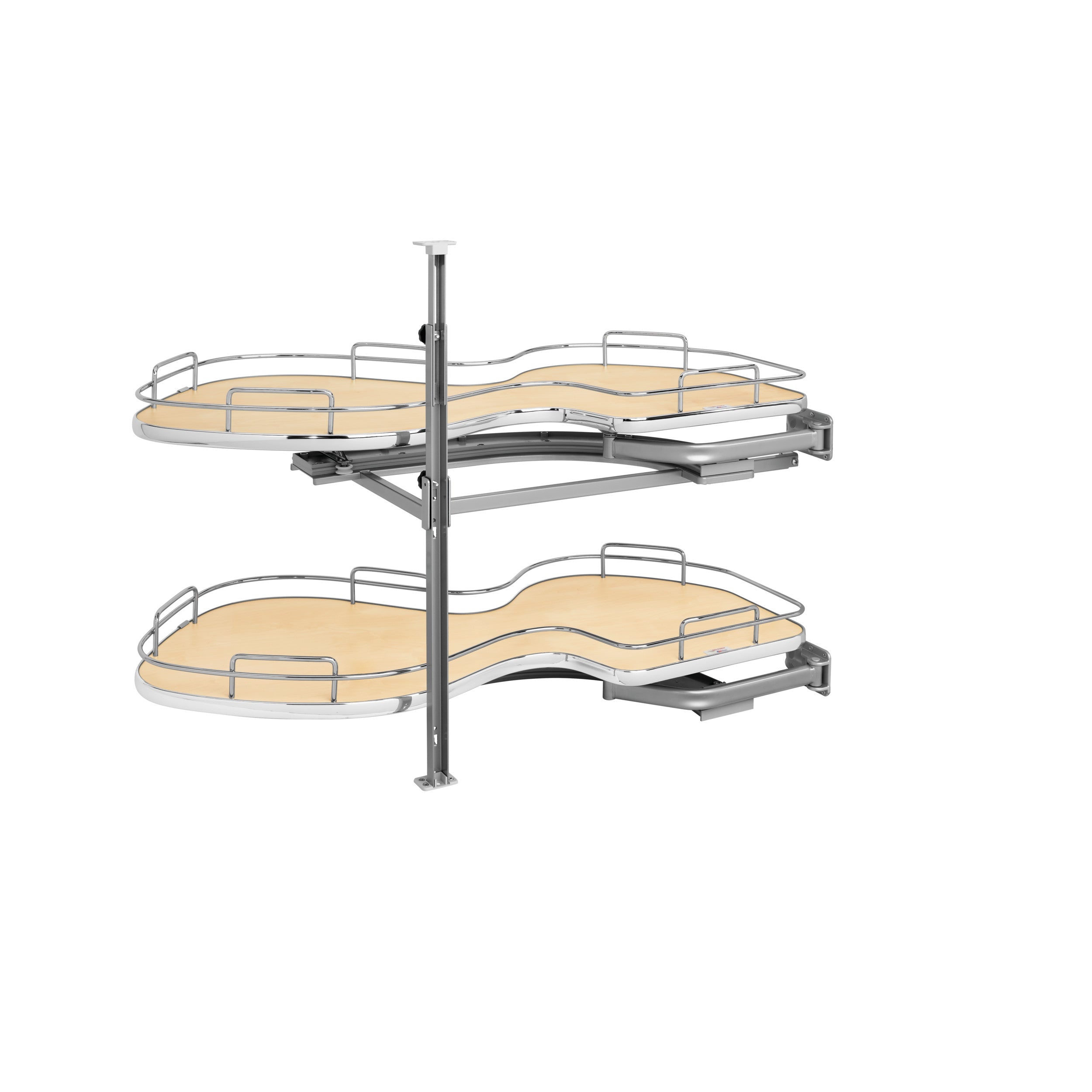 18 in Two-Tier Organizer for a Blind Left Natural  37.63 in (956 mm) W x 21.56 in (548 mm) D x 24.44 in (621 mm) H