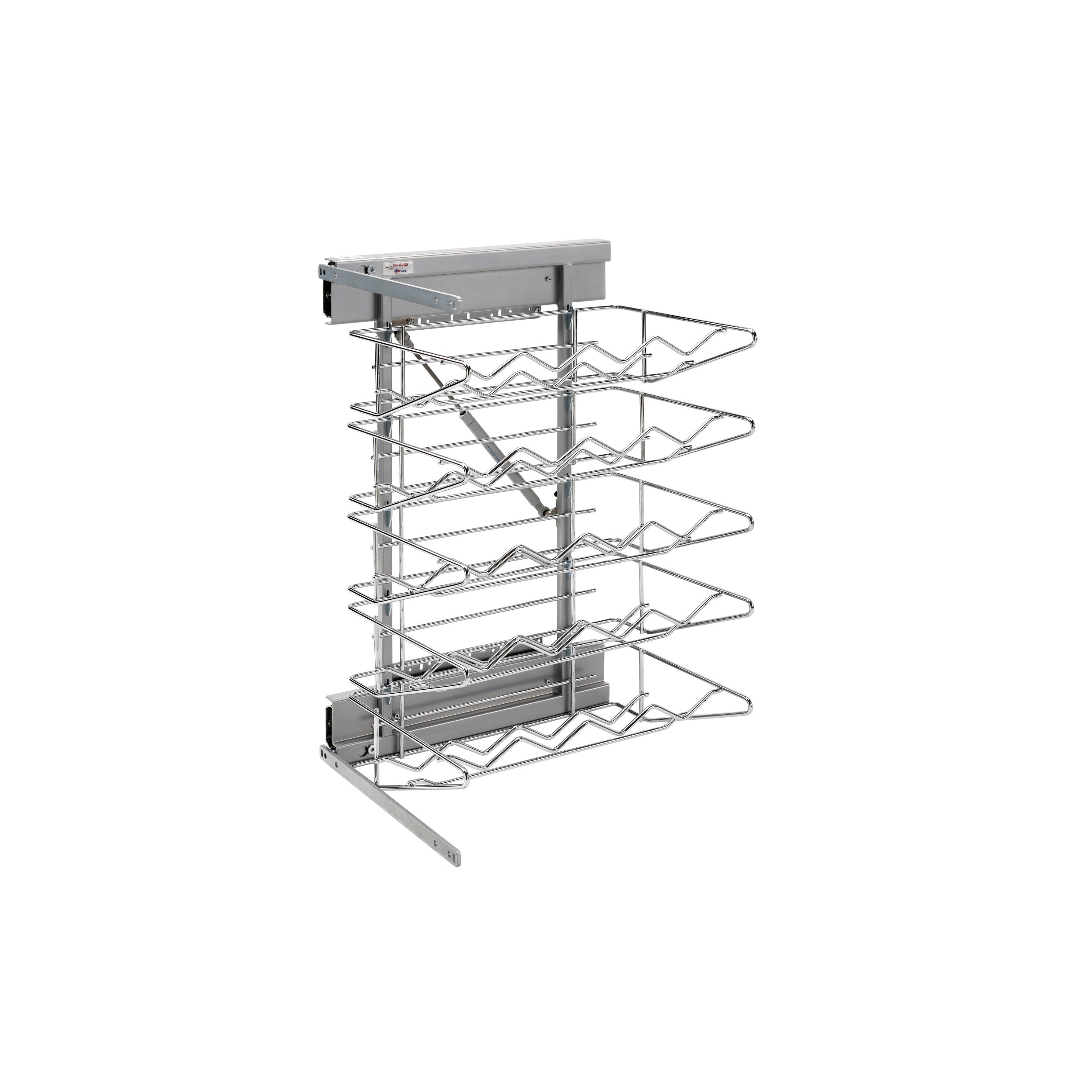 18 in Wine Rack Organizer Chrome  14.13 in (359 mm) W x 17 in (432 mm) D x 25.75 in (654 mm) H