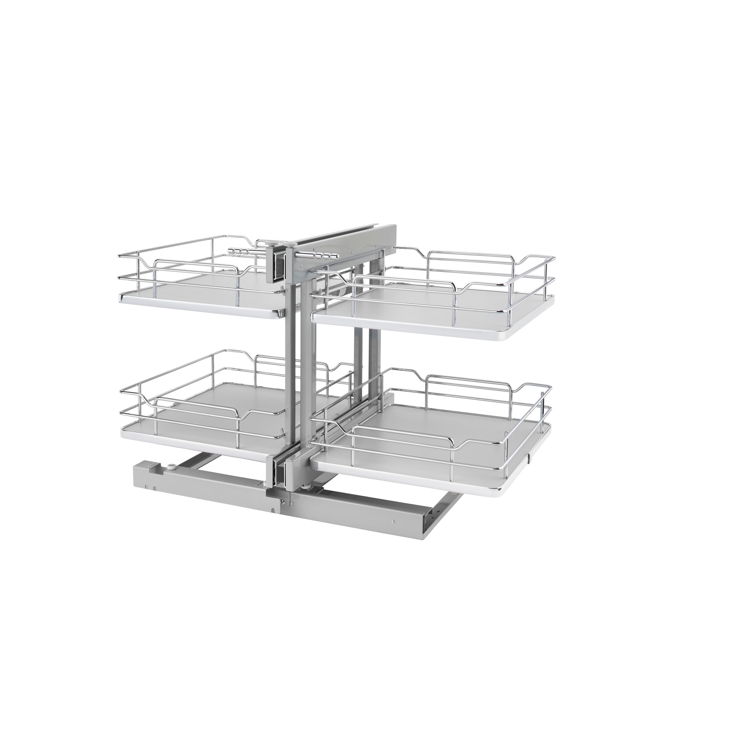 18 in Gray Blind Corner Organizer Soft-Close Gray  32.25 in (819 mm) W x 20.25 in (514 mm) D x 21 in (533 mm) H