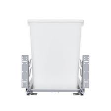 35 Qrt Pull-Out Waste Container Soft-Close White  10.88 in (276 mm) W x 22.25 in (565 mm) D x 19 in (483 mm) H