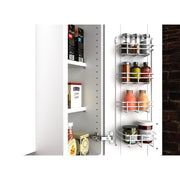 8 in Door Mount Spice Rack White  7.88 in (200 mm) W x 2.38 in (60 mm) D x 21.38 in (543 mm) H