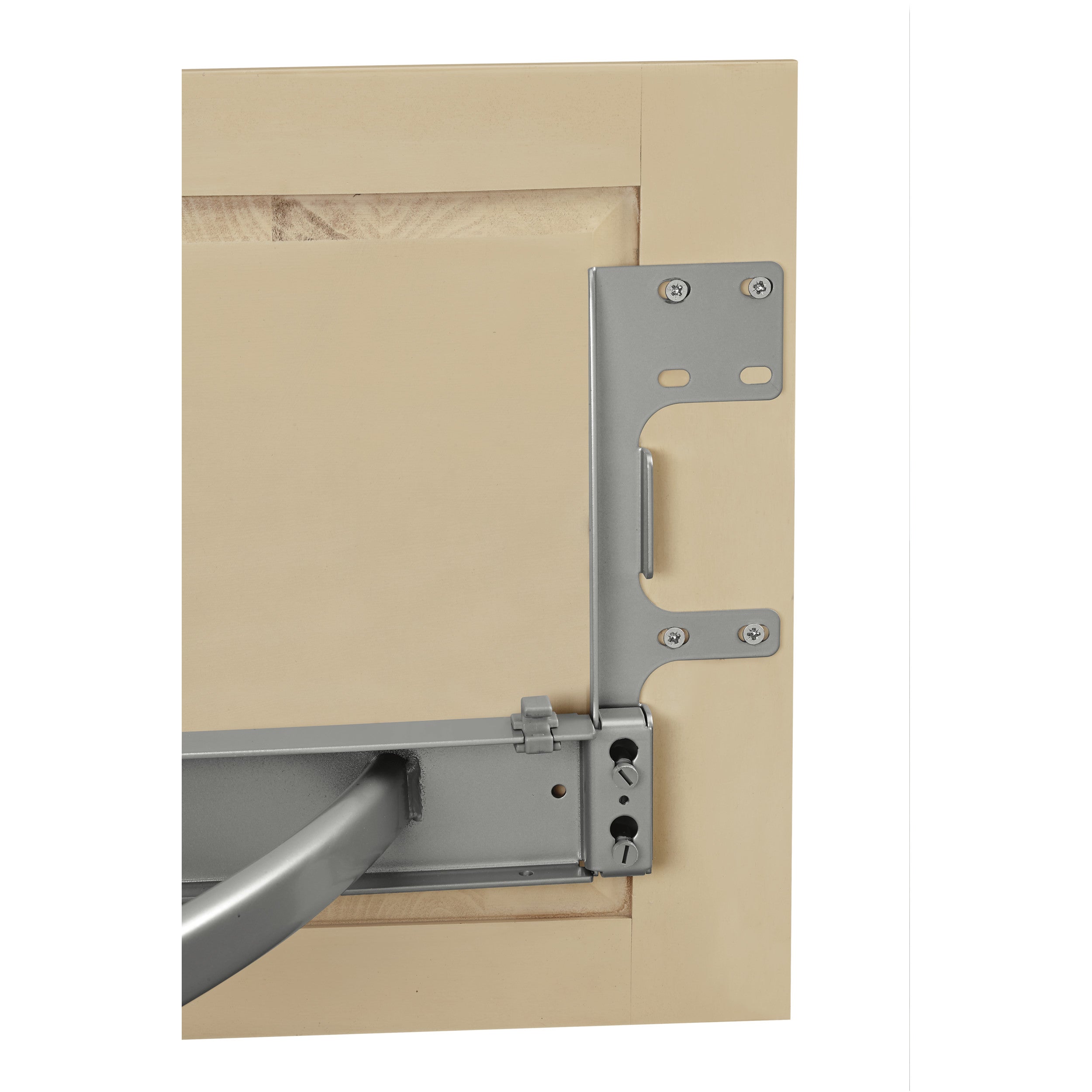 18 in Two-Tier Curve Organizer for a Blind Left Chrome  16 in (406 mm) W x 35.75 in (908 mm) D x 19.75 in (502 mm) H