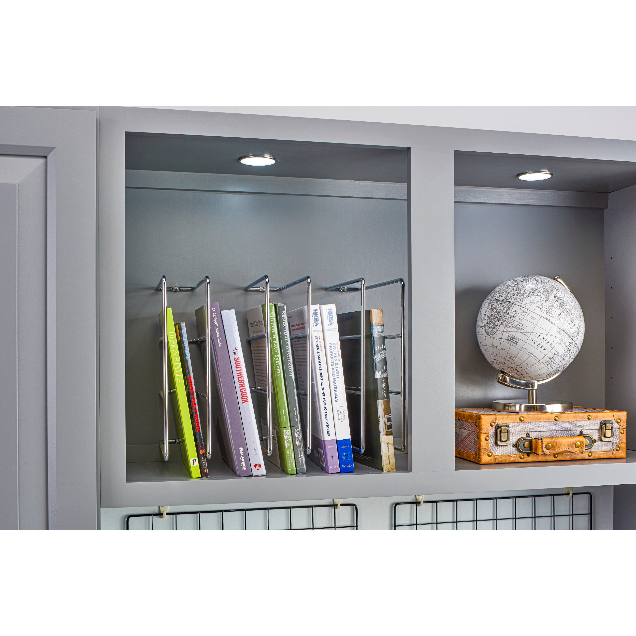 Chrome U-Shaped Bakeware Organizer Chrome  3 in (76 mm) W x 11.88 in (302 mm) D x 10 in (254 mm) H