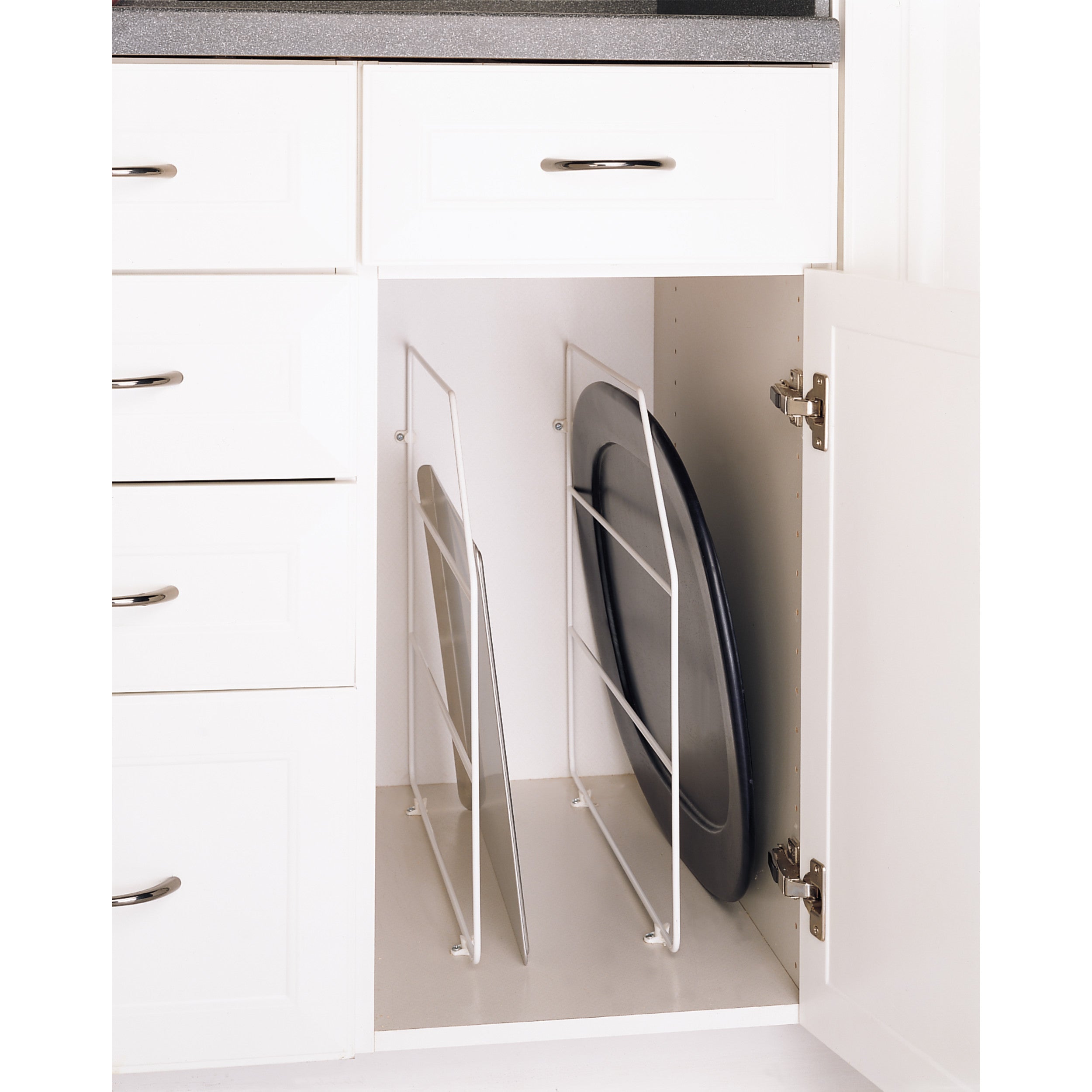 12 in Bakeware Organizer White  0.75 in (19 mm) W x 20 in (508 mm) D x 12 in (305 mm) H