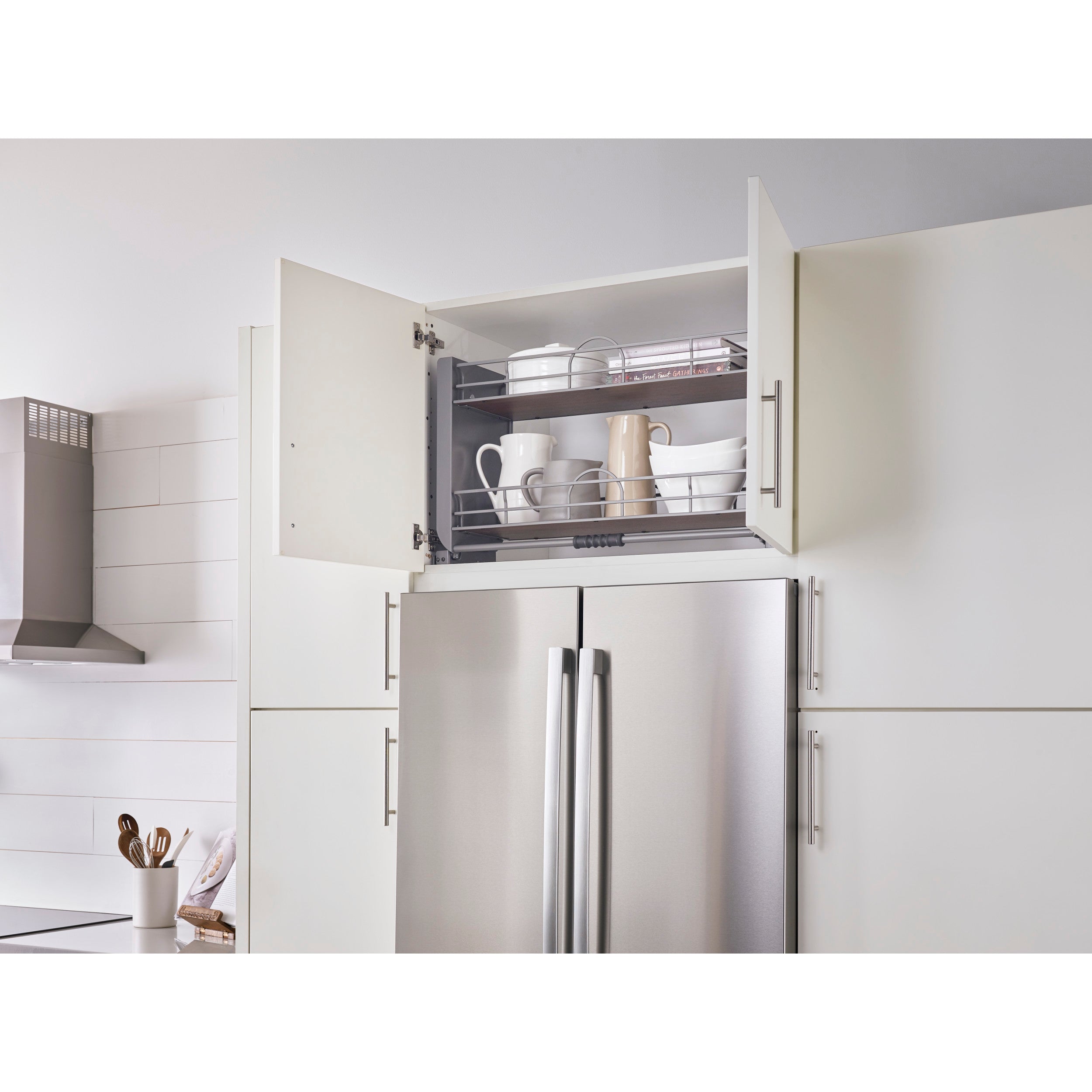 36 in Orion Gray Pull Down Shelf Orion Gray  32.02 in (813 mm) W x 10.11 in (257 mm) D x 18.22 in (463 mm) H
