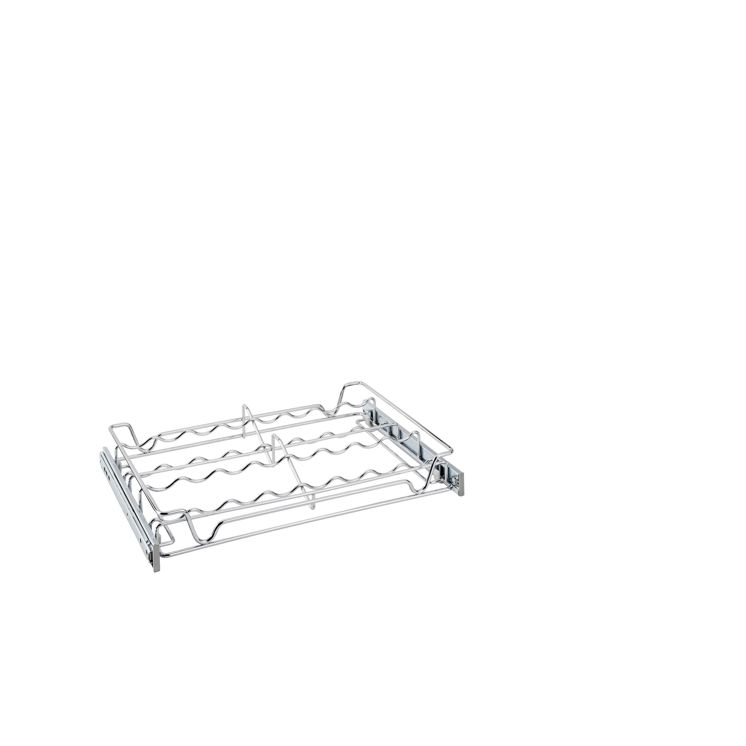 18 in Deluxe Sliding Spice/Can Rack Chrome  18 in (457 mm) W x 14 in (356 mm) D x 2.36 in (60 mm) H