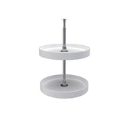 18 in White Polymer Full Circle Lazy Susans 2-Shelf White  18 in (457 mm) W x 18 in (457 mm) D x 26 in (660 mm) H
