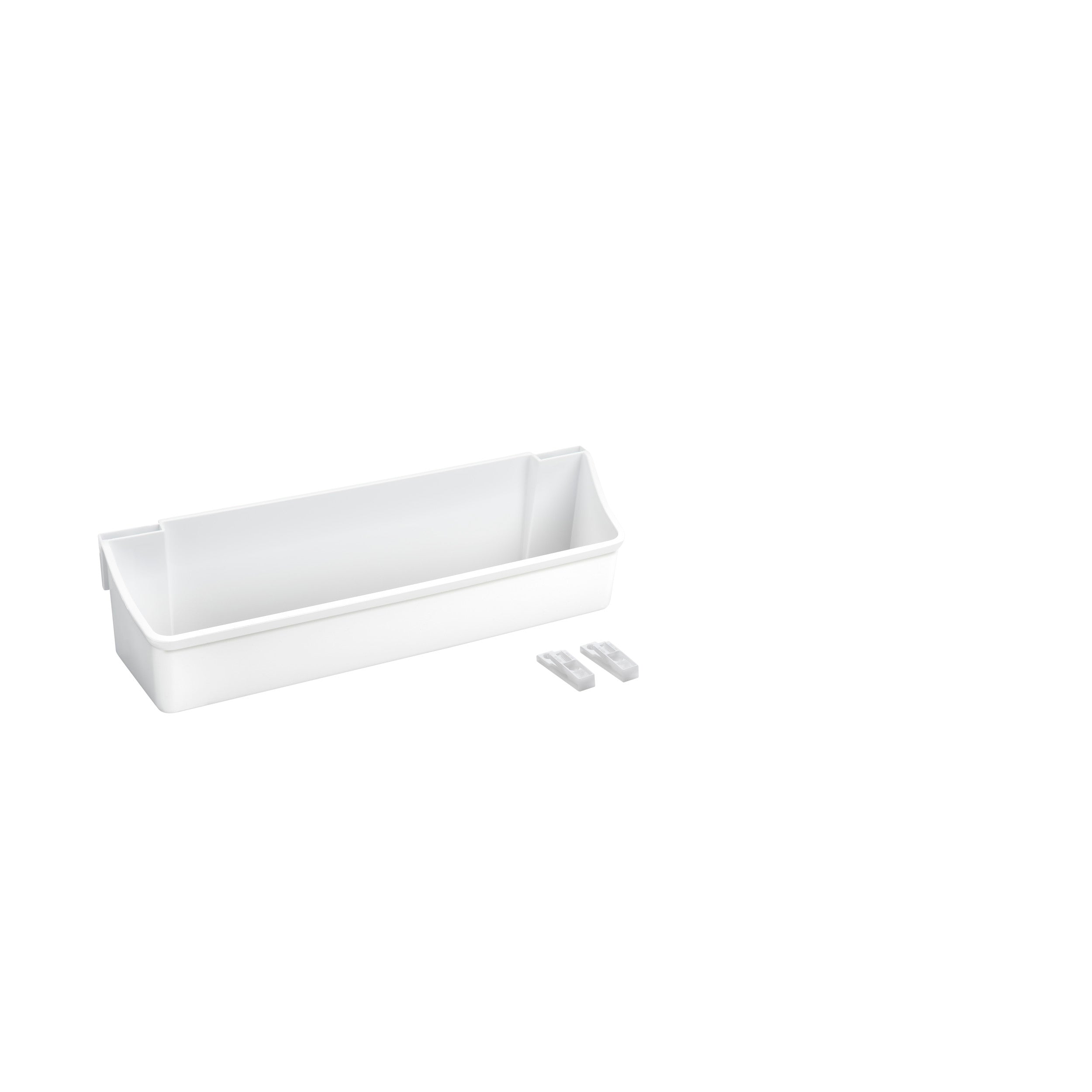 14 in Door Storage Bins Set (White) White  13.75 in (349 mm) W x 4.25 in (108 mm) D x 3.56 in (90 mm) H