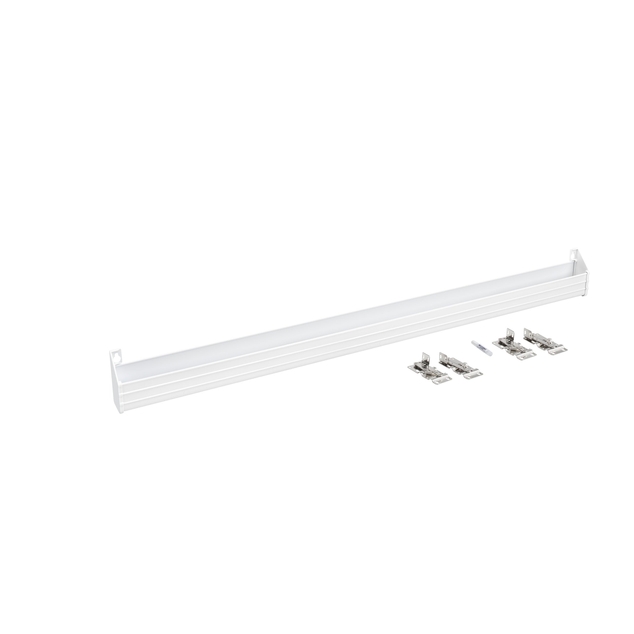36 in White Polymer Slim Series Tip-Out Tray White  36 in (914 mm) W x 1.69 in (43 mm) D x 3.94 in (100 mm) H