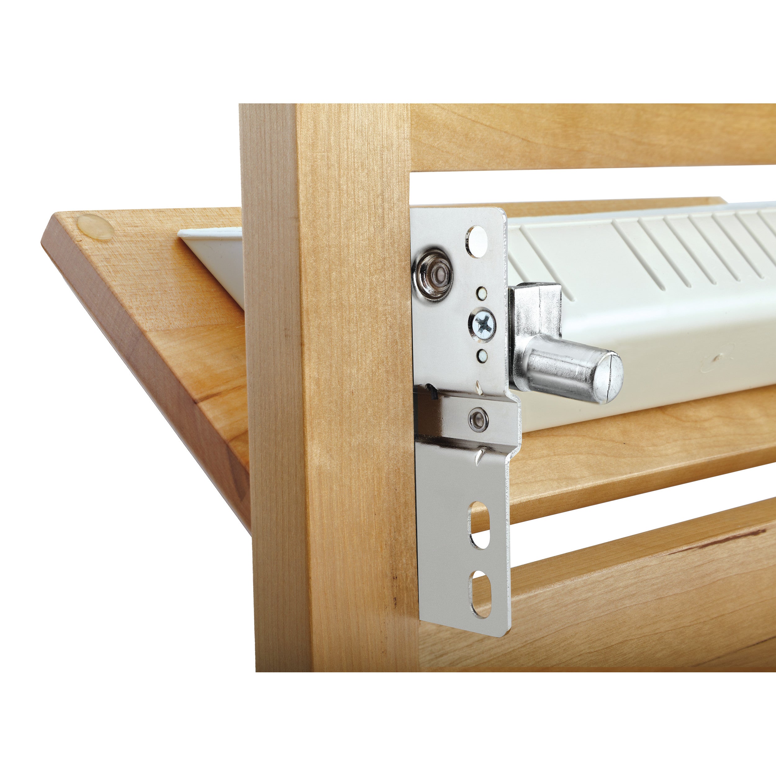 36 in White Polymer Slim Series Tip-Out Tray w/Soft-Close hinge White  36 in (914 mm) W x 1.7 in (43 mm) D x 3.95 in (100 mm) H