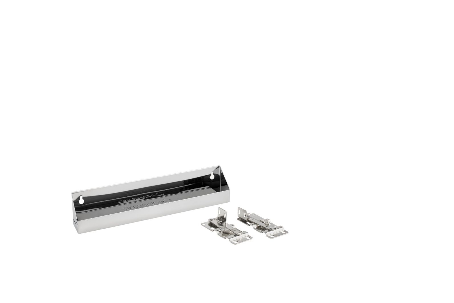 14-1/4 in Stainless Steel Tip-Out Tray Silver  14.25 in (362 mm) W x 2.13 in (54 mm) D x 3 in (76 mm) H