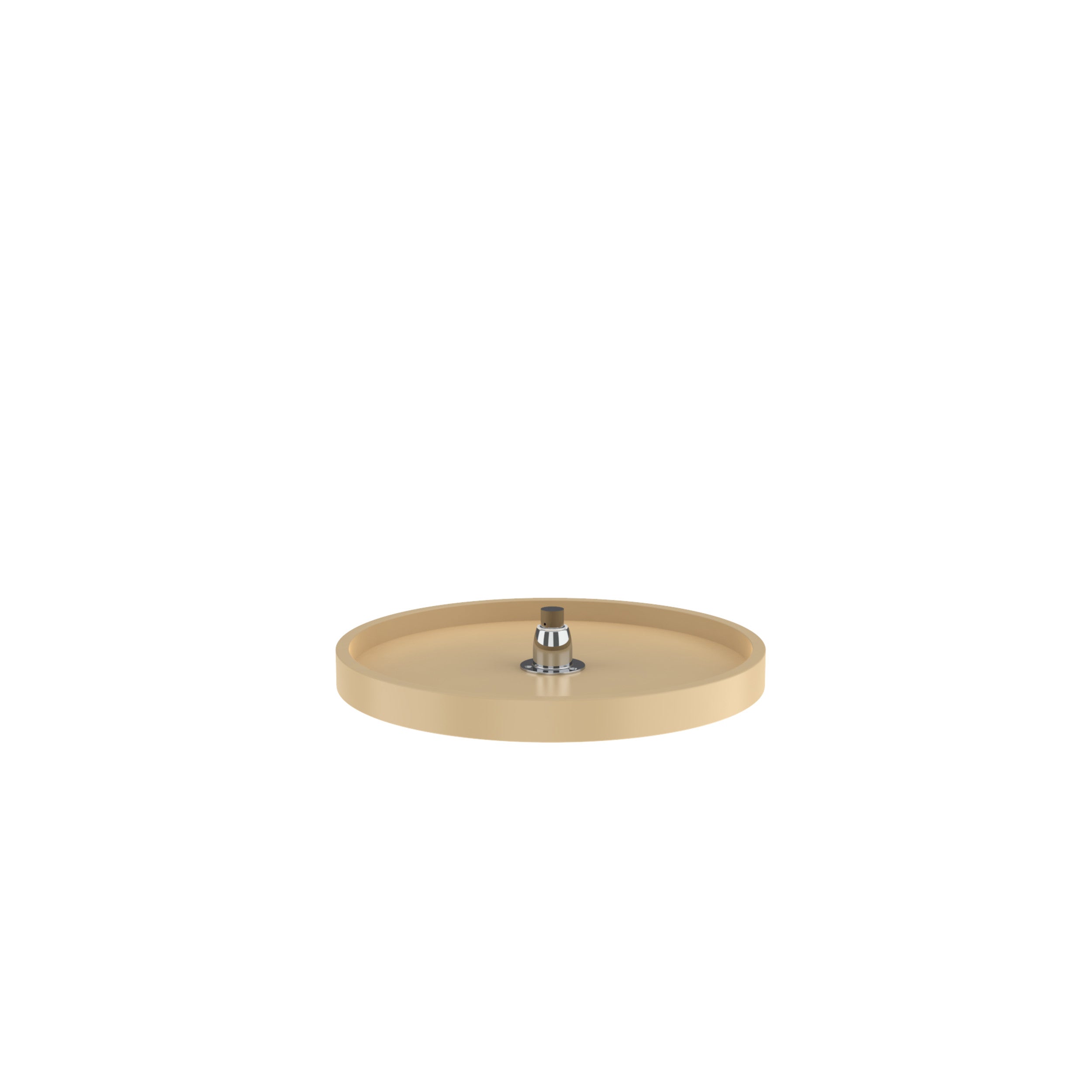 18 in Almond Polymer Full Circle Lazy Susan w/bottom mount Almond  18 in (457 mm) W x 18 in (457 mm) D x 2.5 in (64 mm) H
