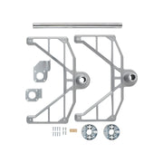 39 in Polymer Two-Tier Half Moon Susans White  39 in (991 mm) W x 19.25 in (489 mm) D x 15.88 in (403 mm) H
