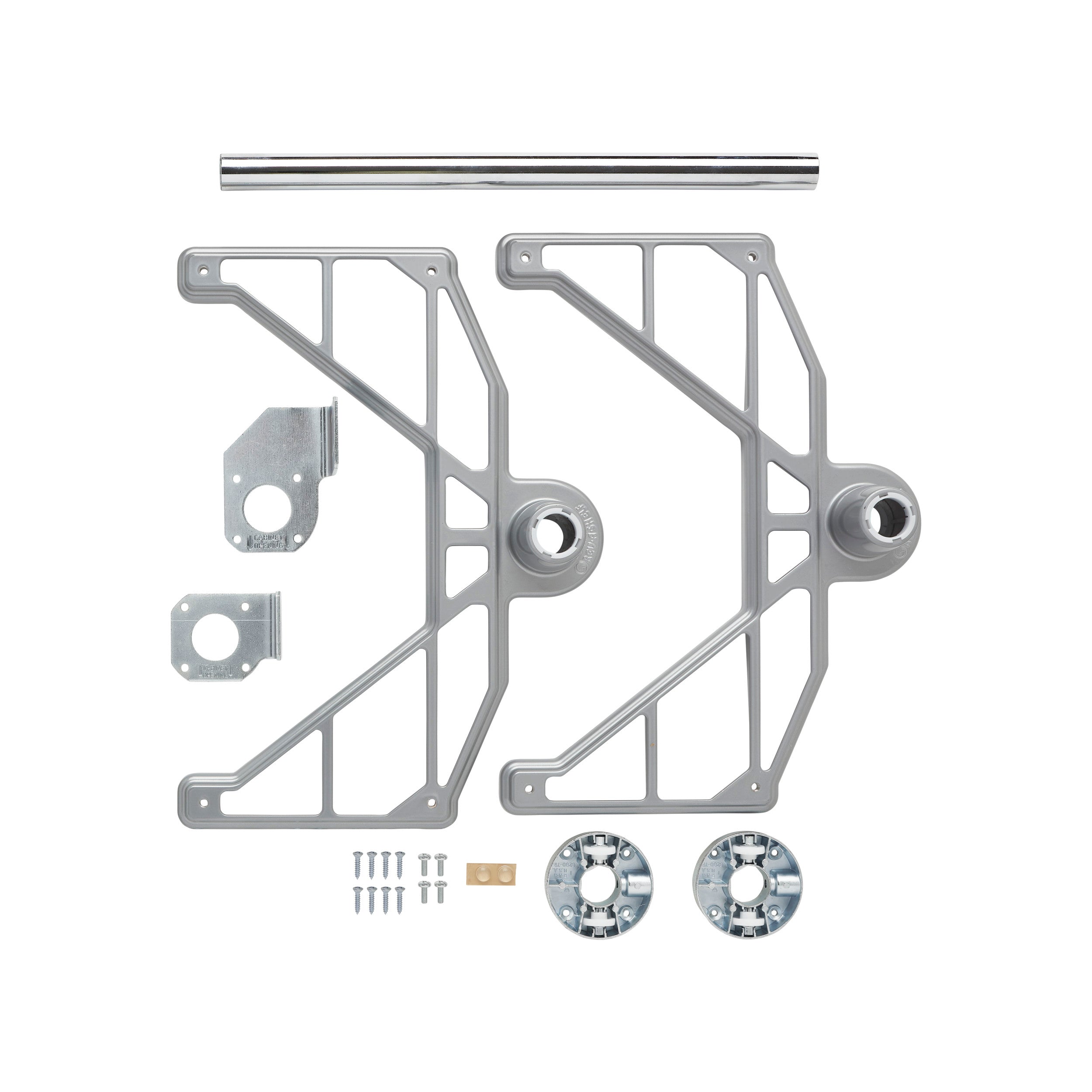 39 in Polymer Two-Tier Half Moon Susans White  39 in (991 mm) W x 19.25 in (489 mm) D x 15.88 in (403 mm) H